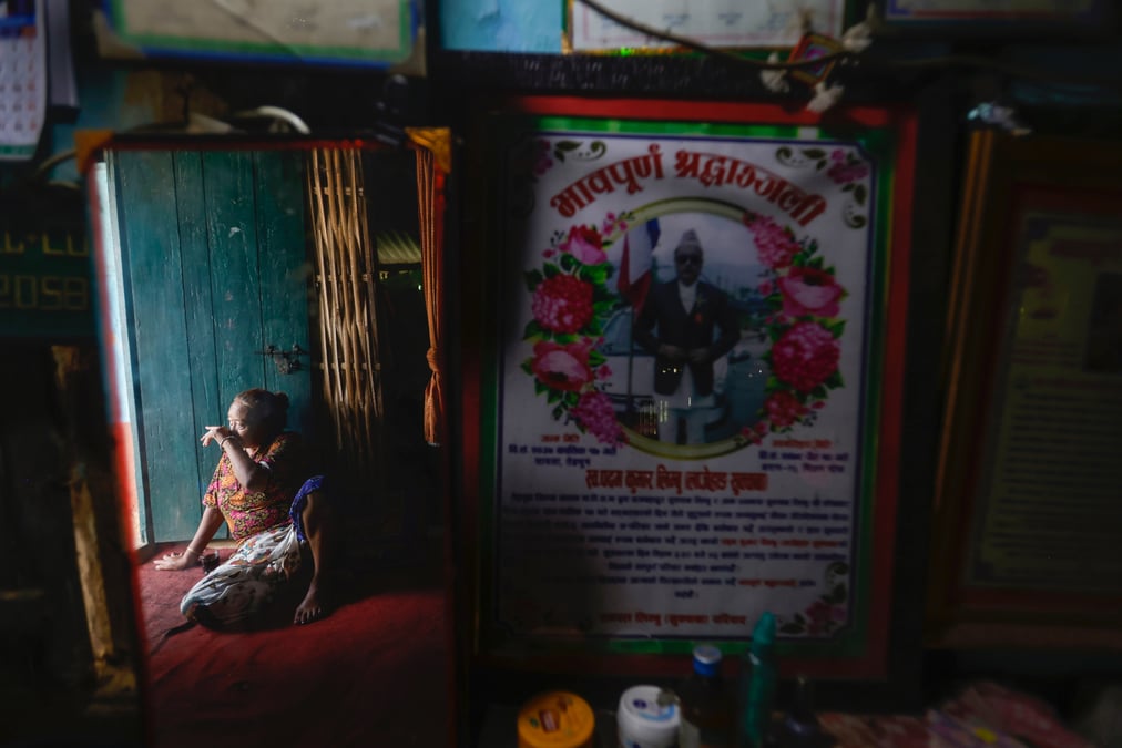 EMPTINESS: Dhanmaya Limbu, 70, whose son was killed last month during a protest demanding the name of Kosi Province be changed. Photos: GOPEN RAI
