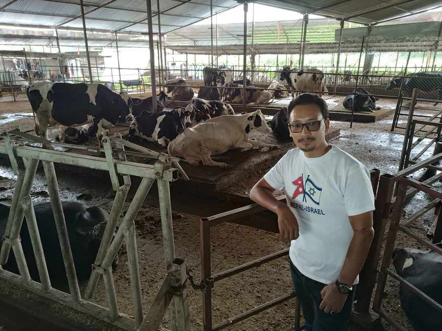 Ang Phurba Sherpa runs Salaka Dairy Farm in Sundarijal, one of the largest cow farms in Nepal.