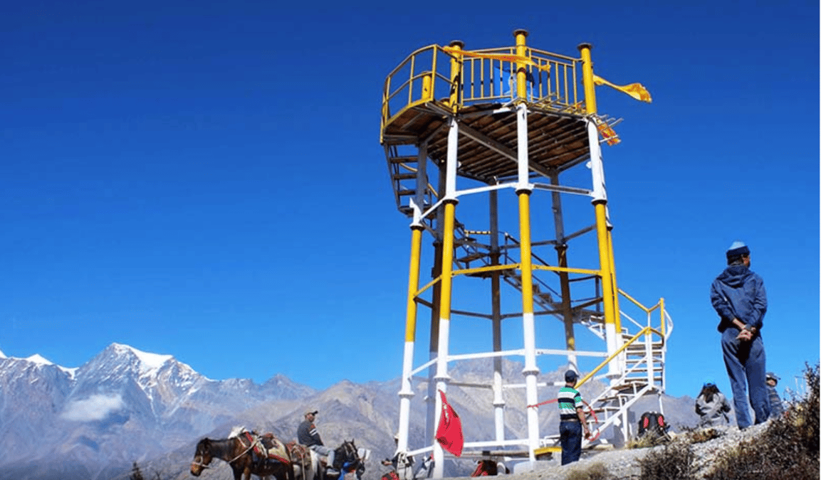 View tower at Thini village in Mustang. Photo: RSS