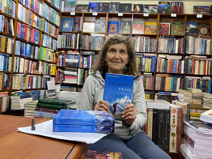 Arlene Blum last month at Vajra in Kathmandu where both her books are available. Photo: BIDUR DANGOL