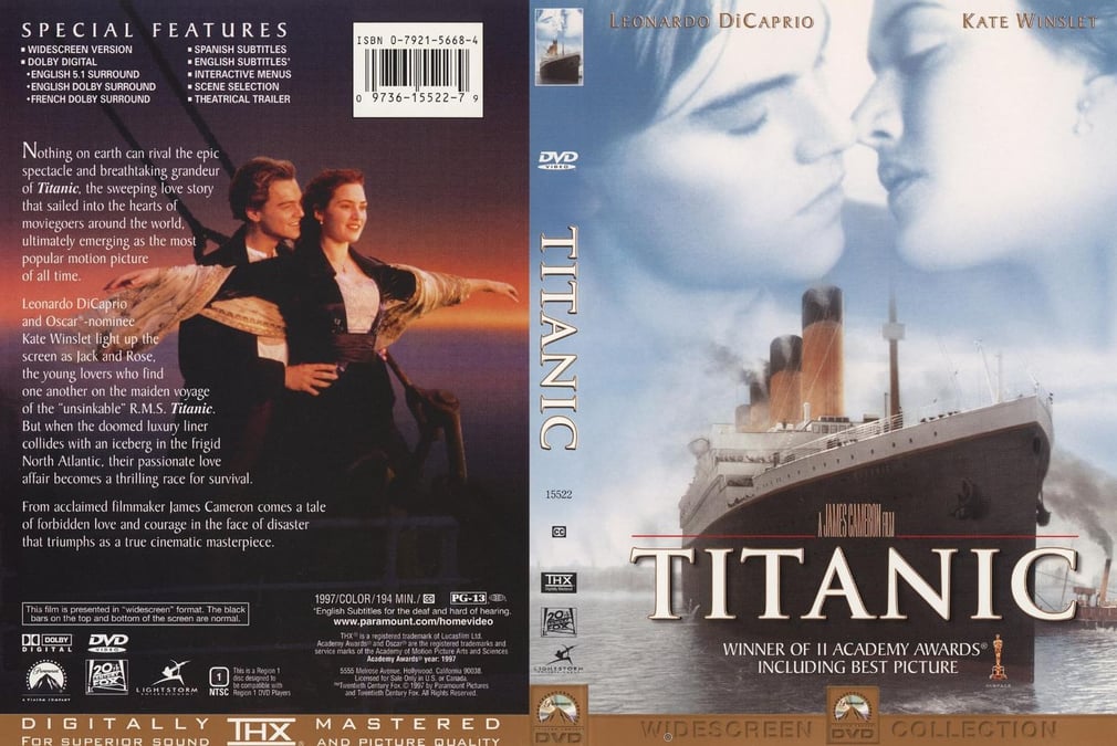 Poster of Leonardo DiCaprio starrer 1997 movie Titanic.