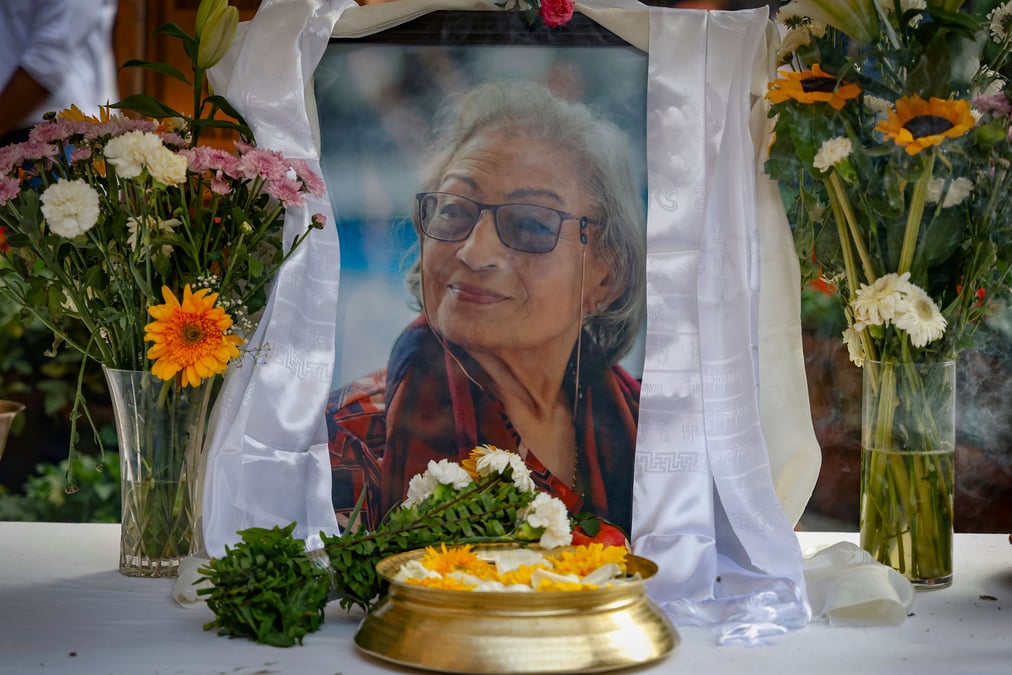 Heritage champion, exponent of women’s empowerment, philanthropist and founder of Dwarika’s Hotel, Ambica Shrestha, passed away after a brief illness on 18 July aged 92. Photo: GOPEN RAI