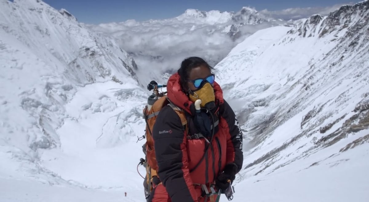 A still of Lhakpa Sherpa from Netflix documentary Mountain Queen.
