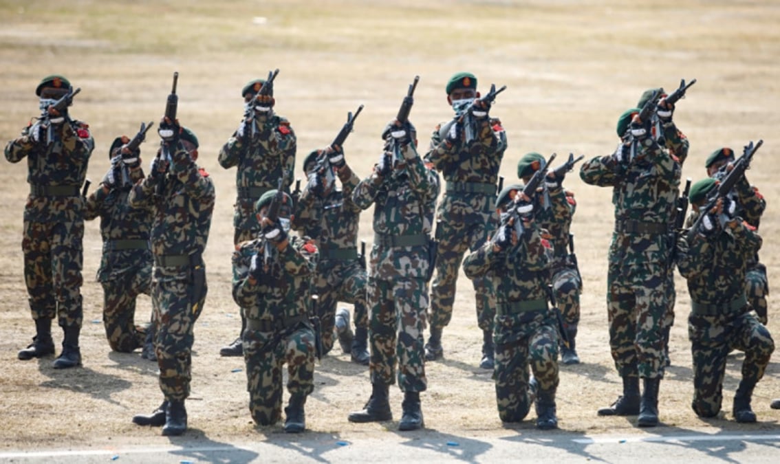 Nepal Army personnel. Photo: GOPEN RAI