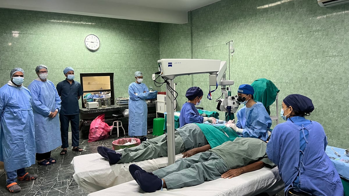 Ophthalmologist Sunil Thakali's operating theatre at the Hetauda Community Eye Hospital. All Photos: LISA CHOEGYAL