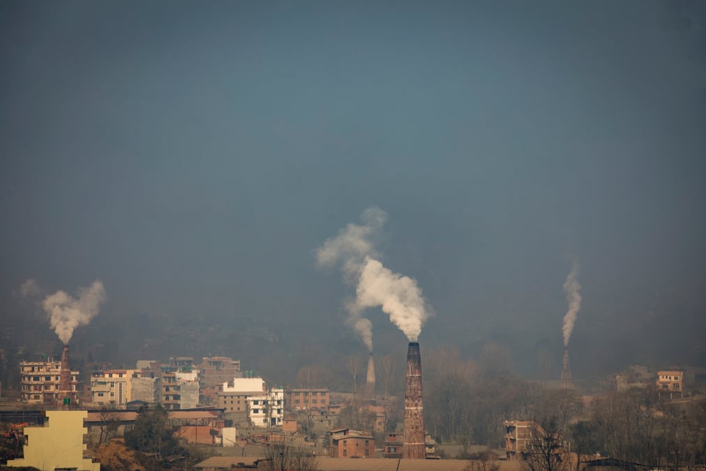 Brick kilns in Bhaktapur. Photo: GOPEN RAI / NEPALI TIMES ARCHIVE