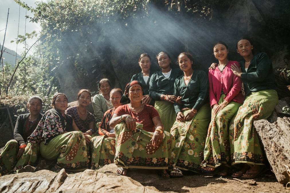 Sukamaya Roka with her team at Sipa Aalu Chips Utpadan Samuha. All photos: SURAJ RATNA SHAKYA