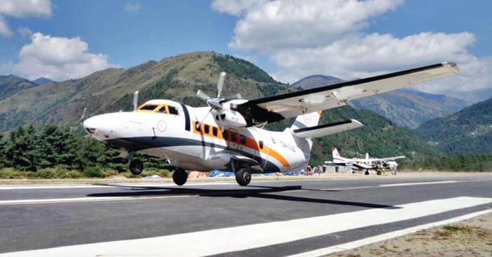 Kathmandu runway repair