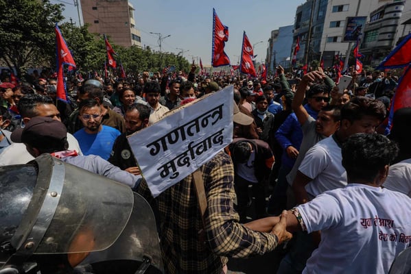 Republicans and royalists on Nepal’s streets