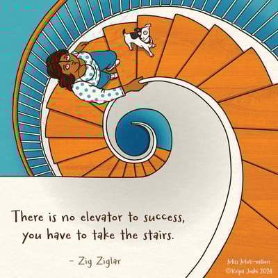 No elevator to success