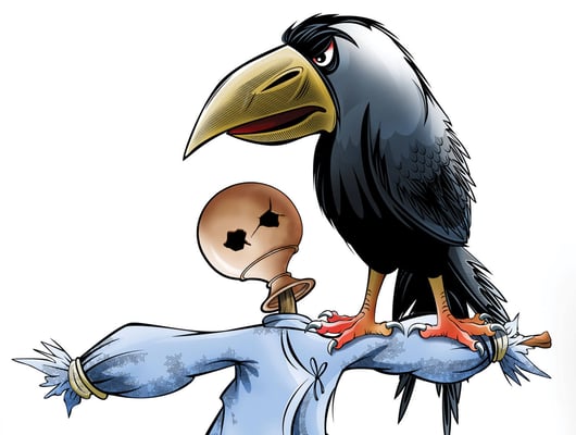 The crow and the scarecrow