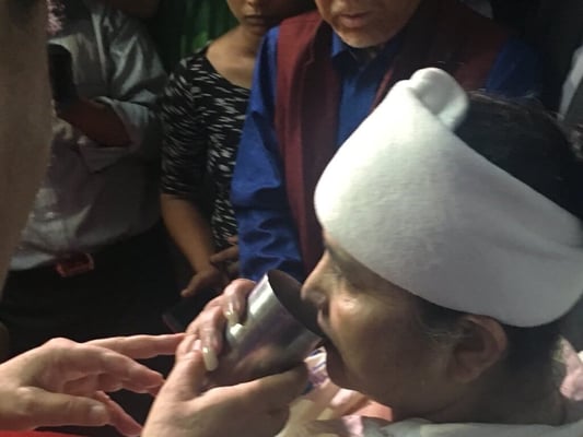 Gangamaya breaks fast