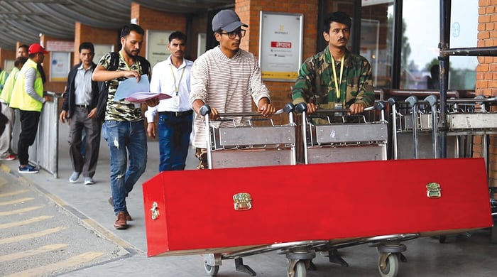 His last journey home to Nepal