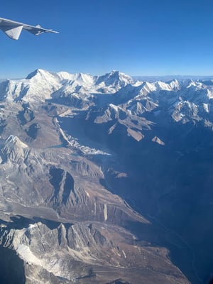 Global heating melts mountains