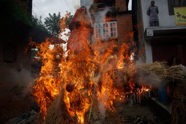 Kathmandu wards off evil spirits