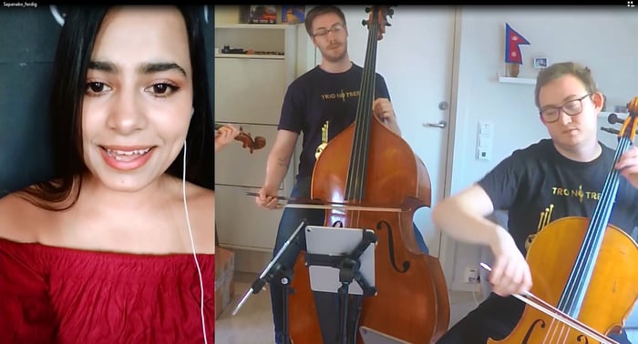 Norway-Nepal lockdown concert on the Internet