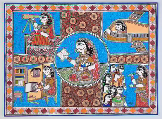 Modern Mithila art that bares injustice