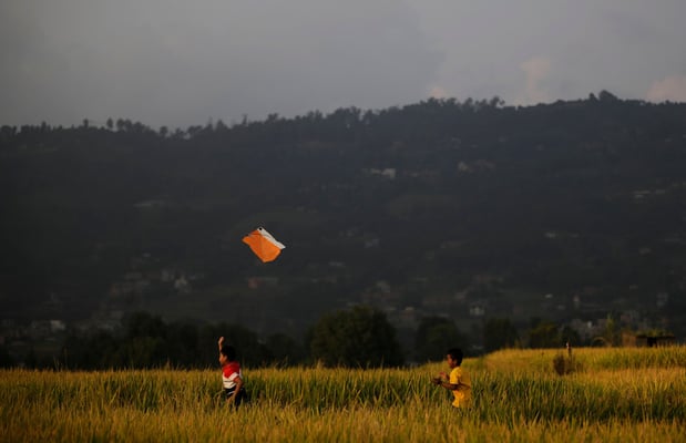 Kite fight over Kathmandu