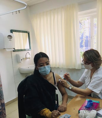 Nepalis overseas get first vaccinations