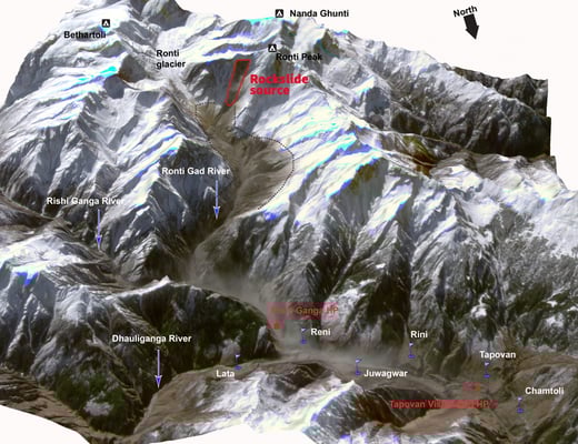 Non-climate cause of Nanda Devi flood
