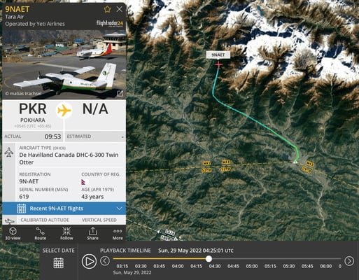Pokhara-Jomsom flight with 22 missing