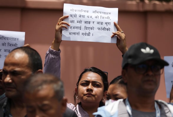 Nepal activists protest Burma executions