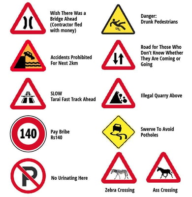 Off-road signs