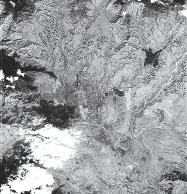 Kathmandu from space 60 years apart