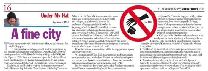 Singha Darbar, not Singapore