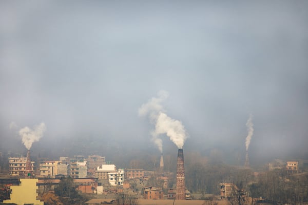 Why is the air in Bhaktapur so bad?