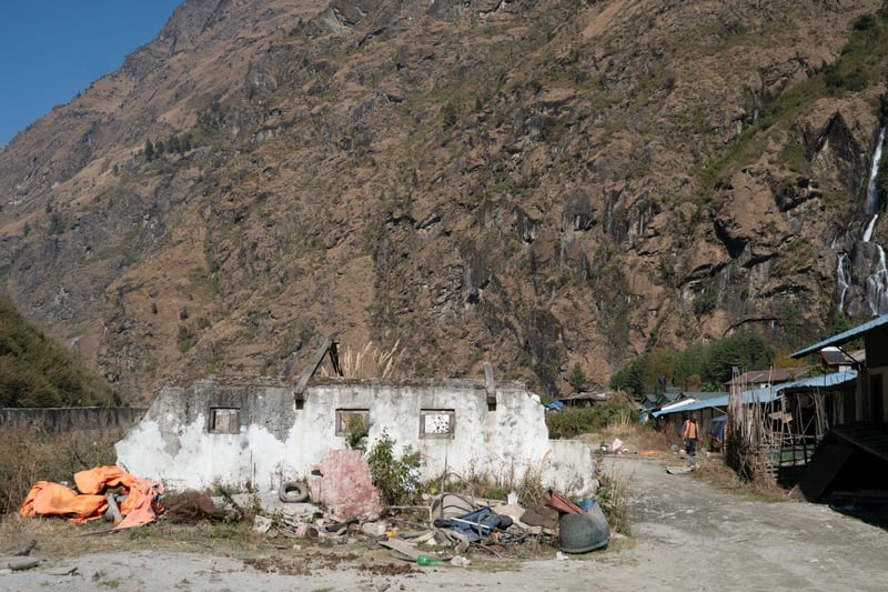 The 2021 flood swept through villages in Manang, submerging entire communites.
